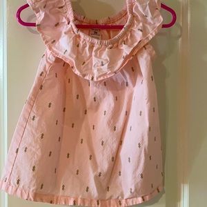 Pink and Gold Ruffle top!